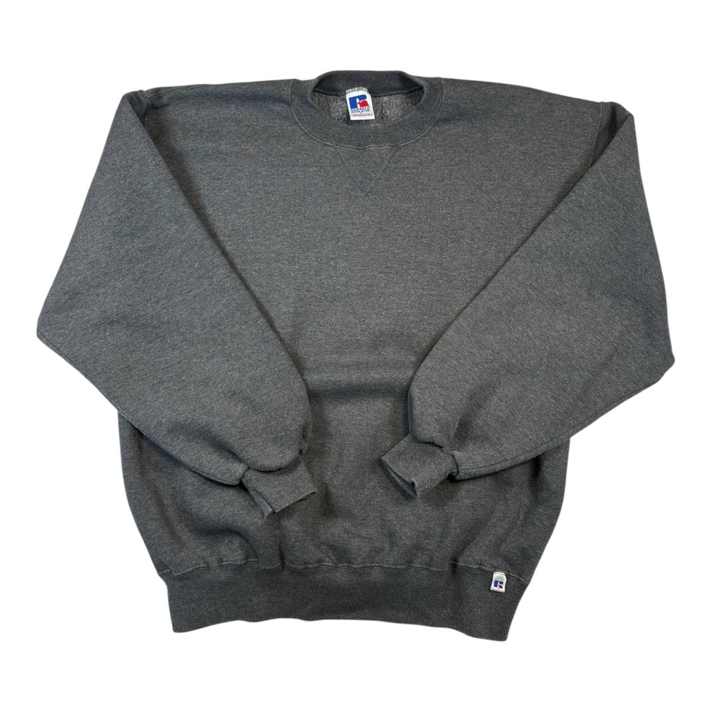 Vtg 80s Russell Athletic Crewneck Sweatshirt‎ Blank Pullover Sz L (Made in USA)